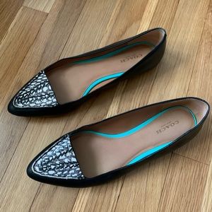 Coach black and white flats, size 7 1/2